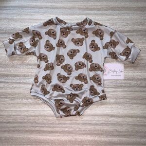Beary cute oversized sweater romper handmade new